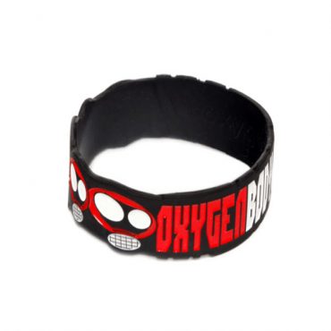 Pulseira de silicone larga com formatos personalizados