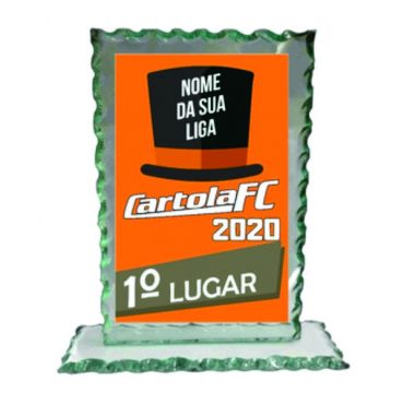 Troféu de vidro personalizado