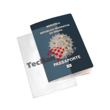 7 Porta Passaporte em PVC Cristal Transparente